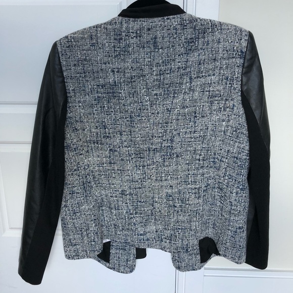 Tweed faux leather blazer - Picture 2 of 2